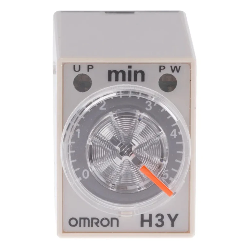 Omron DIN Rail Surface Mount Timer Relay 4-Contact 125 V dc 24V ac 0.2 to 5 min ON Delay 4PDT H3Y-4 AC24 5M