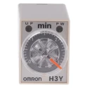 Omron DIN Rail Surface Mount Timer Relay 4-Contact 250V AC 5A, 0.1 to 3 min ON Delay, Model H3Y-4 100-120VAC 3M