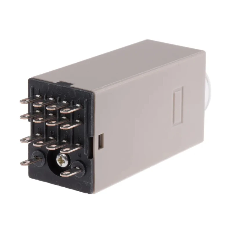 Omron DIN Rail Surface Mount Timer Relay 4-Contact 250V AC 5A, 0.1 to 3 min ON Delay, Model H3Y-4 100-120VAC 3M