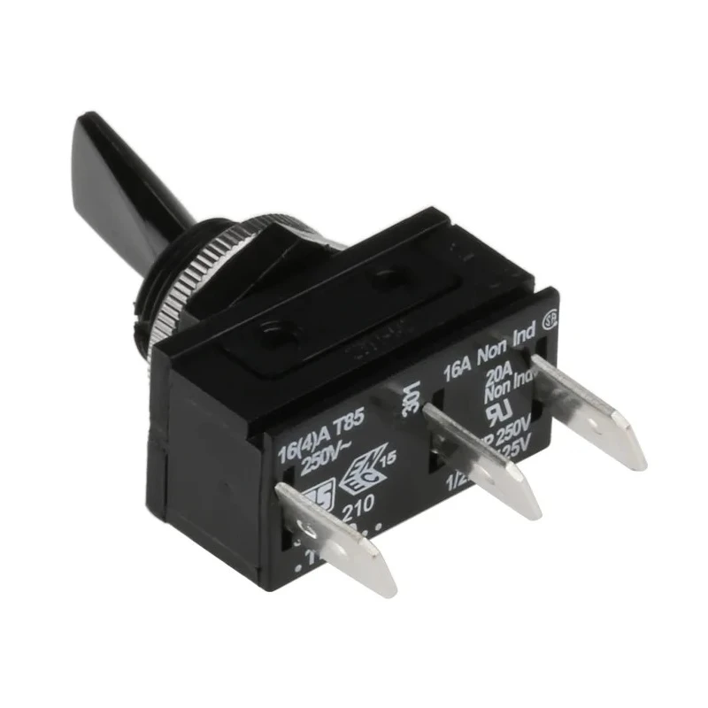 Arcolectric (Bulgin) Ltd Toggle Switch Panel Mount SPDT On-On Tab Terminal 20A 250V AC Nylon Actuator C1710HOAAC
