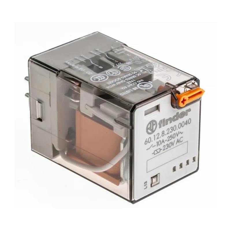Finder Power Relay 230V AC Coil 10A Switching Current DPDT Series 60 60.12.8.230.0040