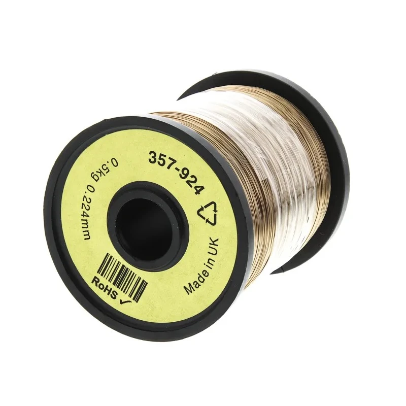 RS PRO 0.22 mm OD Copper Wire 0.224 mm Enamelled 1300 m Reel 357-924