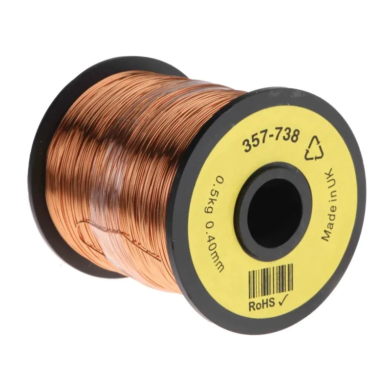 RS PRO Enamelled Copper Wire 0.13 mm² Cross Section, 0.4 mm OD, 400 m Reel 357-738