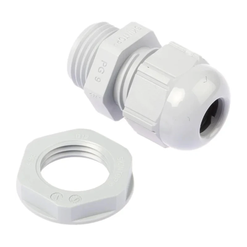Lapp SKINTOP Series Cable Gland with PG9 Thread Size, 3.5 to 8mm Cable Diameter, Polyamide Body, UV 53015010+53019010