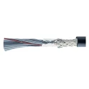 Alpha Wire Shielded Round Ribbon Cable, 26 Conductors, 1.27 mm Pitch, 28 AWG, 30 m Length, PVC Jacket, Tin 3585/26 BK005