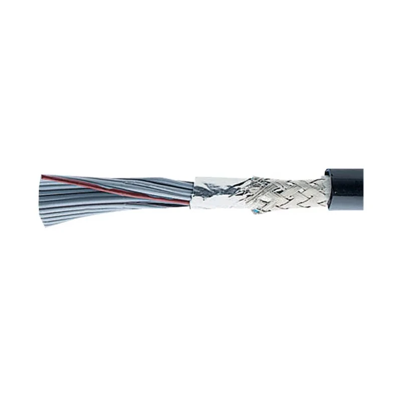 Alpha Wire Shielded Round Ribbon Cable, 26 Conductors, 1.27 mm Pitch, 28 AWG, 30 m Length, PVC Jacket, Tin 3585/26 BK005