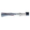 Alpha Wire Shielded Round Ribbon Cable, 26 Conductors, 1.27 mm Pitch, 28 AWG, 30 m Length, PVC Jacket, Tin 3585/26 BK005