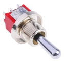 RS PRO Panel Mount Toggle Switch On-On DPDT, Solder Terminal, 26 V dc, 120 V ac 394-431