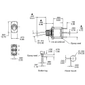 C & K RS PRO Toggle Switch Panel Mount On-Off-On SPDT 5A 28V dc 112V ac 394-465