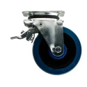 Guitel Hervieu Braked Swivel Castor, 350 kg Load Capacity, 160 mm Elastic Tyre Wheel, Pressed Steel Frame 13817223
