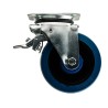 Guitel Hervieu Braked Swivel Castor, 350 kg Load Capacity, 160 mm Elastic Tyre Wheel, Pressed Steel Frame 13817223