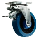 Guitel Hervieu Braked Swivel Castor, 350 kg Load Capacity, 160 mm Elastic Tyre Wheel, Pressed Steel Frame 13817223