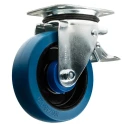 Guitel Hervieu Braked Swivel Castor, 350 kg Load Capacity, 160 mm Elastic Tyre Wheel, Pressed Steel Frame 13817223