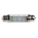 JKL Components LED Car Bulb 0.22W, White, Festoon Shape, 24V dc, LE-0603-04W