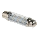 JKL Components LED Car Bulb 0.22W, White, Festoon Shape, 24V dc, LE-0603-04W