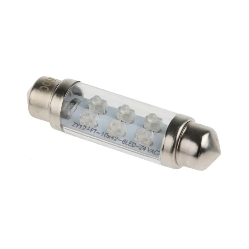 JKL Components LED Car Bulb 0.22W, White, Festoon Shape, 24V dc, LE-0603-04W