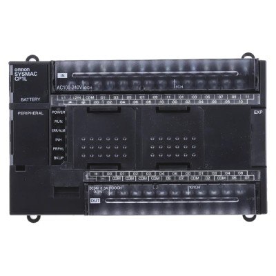 Omron PLC CPU 24-Input DC Input 16 Outputs Relay Output 100, 240V Ladder Logic DIN Rail Mount CP1L-M40DR-A