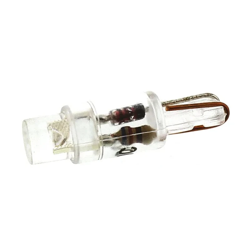 JKL Components White Indicator Lamp 12V dc, 15mA, Wedge Base, 4.5mm Diameter LE-0504-01W