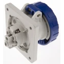 Scame Industrial Power Socket 16A 130V IP67 Grey 2P+PE Screw Terminal Panel Mount Optima IP67