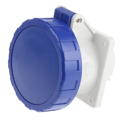 Scame Panel Mount Industrial Socket 2P+PE 32A 130V IP67 Red Optima IP67