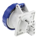 Scame Panel Mount Industrial Socket 2P+PE 32A 130V IP67 Red Optima IP67