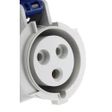 Scame Panel Mount Industrial Socket 2P+PE 32A 130V IP67 Red Optima IP67