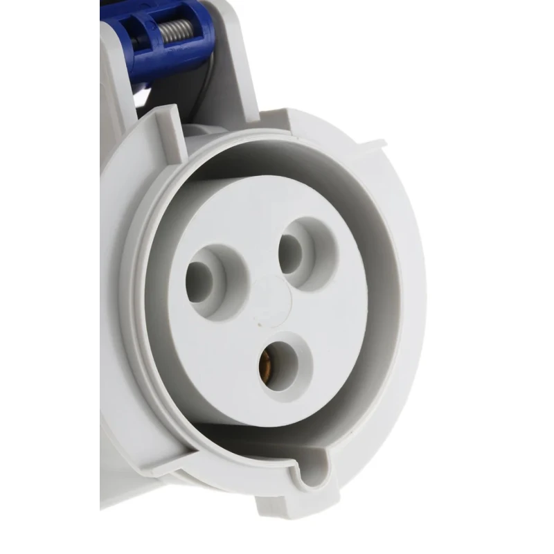 Scame Panel Mount Industrial Socket 2P+PE 32A 130V IP67 Red Optima IP67