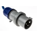 Scame Blue Surface Mount Industrial Socket 16A 250V 2P+PE IP44 Series DOMINO IP66 