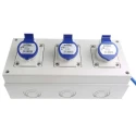 Scame Blue Surface Mount Industrial Socket 16A 250V 2P+PE IP44 Series DOMINO IP66 