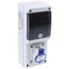 Scame DOMINO IP44 Blue Wall Mount Angled Residual Current Device 2P+PE 16A 230V IP44