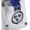 Scame DOMINO IP44 Blue Wall Mount Angled Residual Current Device 2P+PE 16A 230V IP44 
