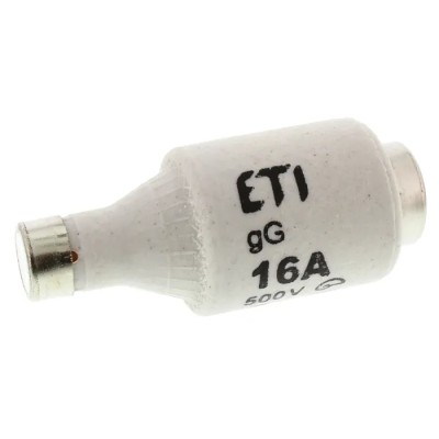 ETI 16A, 500V AC D2 Diazed Fuse with E27 Thread Size 2312405