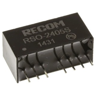 Recom DC/DC Converter 5V DC 200mA Output 36V/18V Input 1W Through Hole Package RSO-2405S