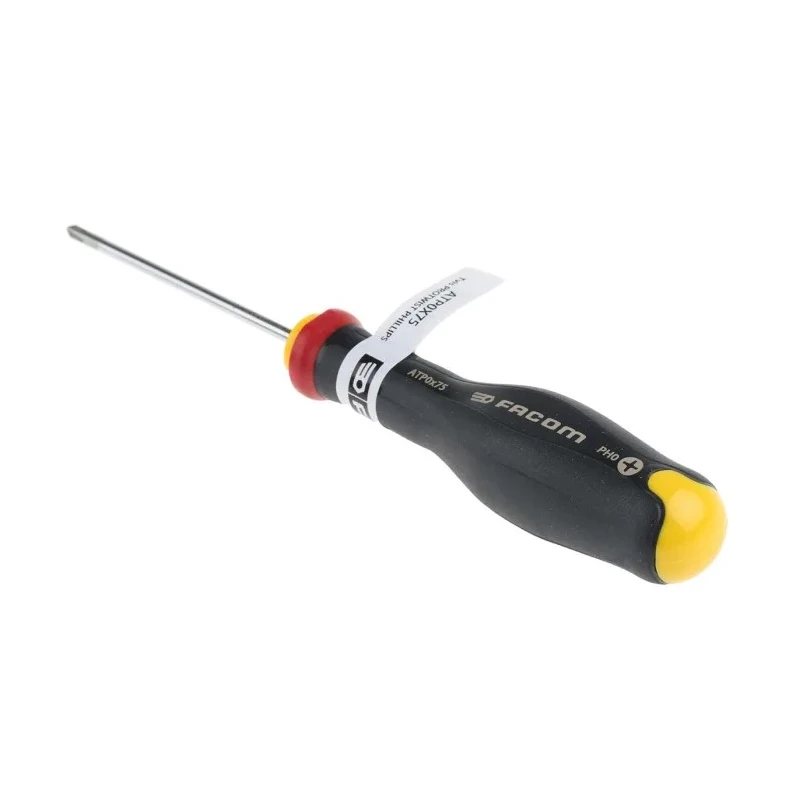 Facom Standard Philips Screwdriver with PH0 Tip, 75 mm Blade Length, 178 mm Overall Length ATP0X75