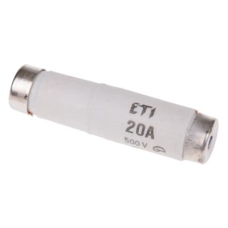 ETI Diazed Fuse D1 Bottle Size 20A Current Rating, 500V AC Voltage, Ceramic Body, E16 Thread Size 2311406