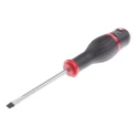 Facom Standard Slotted Screwdriver, 100 mm Blade Length, 220 mm Overall Length, Bi-Material Handle, Silicon ATF6.5X100
