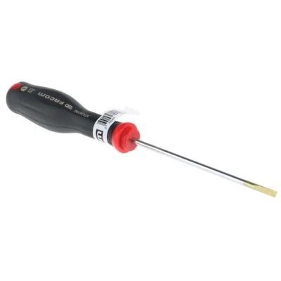 Facom Standard Slotted Screwdriver 0.6mm Tip Thickness, 100 mm Blade, 203 mm Overall Length AT3.5X100