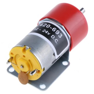 RS PRO Brushed Geared DC Geared Motor 12V dc 1.3W 27 RPM 12 Ncm Torque 4mm Shaft Diameter 420-693