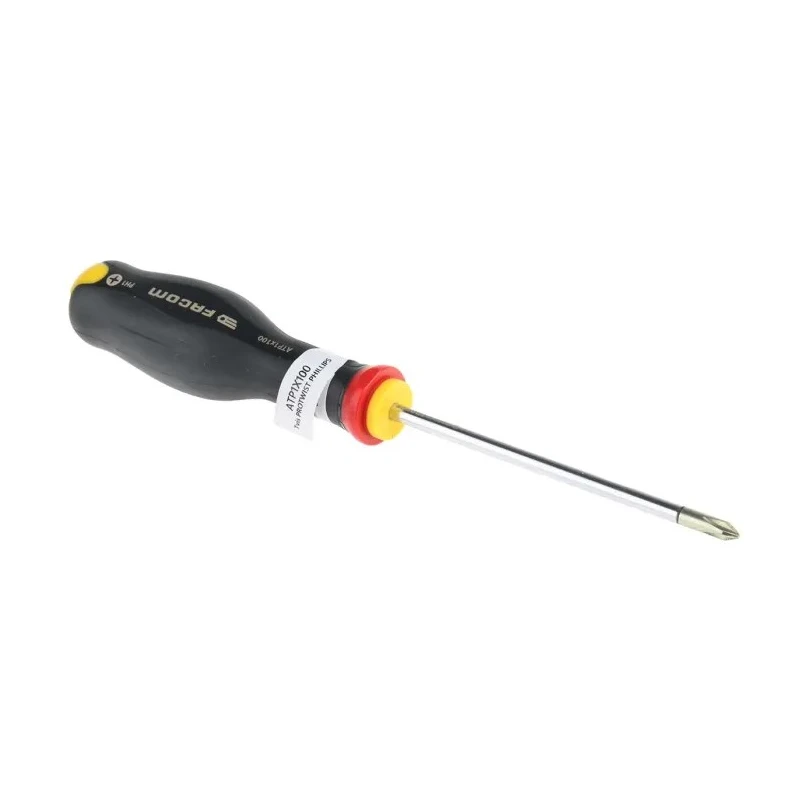Facom Professional Standard Phillips Screwdriver PH1 Tip 100 mm Blade Bi-Material Handle ATP1X100