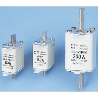 SIBA 20A Centred Tag Fuse NH000 500V AC High Interrupting Rating Combination Indicator Low Power Loss NH000 
