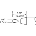 Metcal Soldering Iron Tip 2 mm Chisel 11 mm Length High Thermal Efficiency SFV-CH20