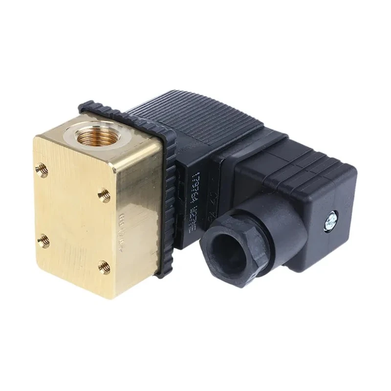 Burkert Solenoid Valve, 3 Port, Normally Closed, Brass Body, 110V AC, 2mm Orifice Diameter 126139