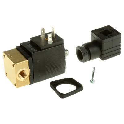 Burkert Solenoid Valve 3 Port Normally Closed Brass Body 110V AC 2mm Orifice 6014 Series 125335
