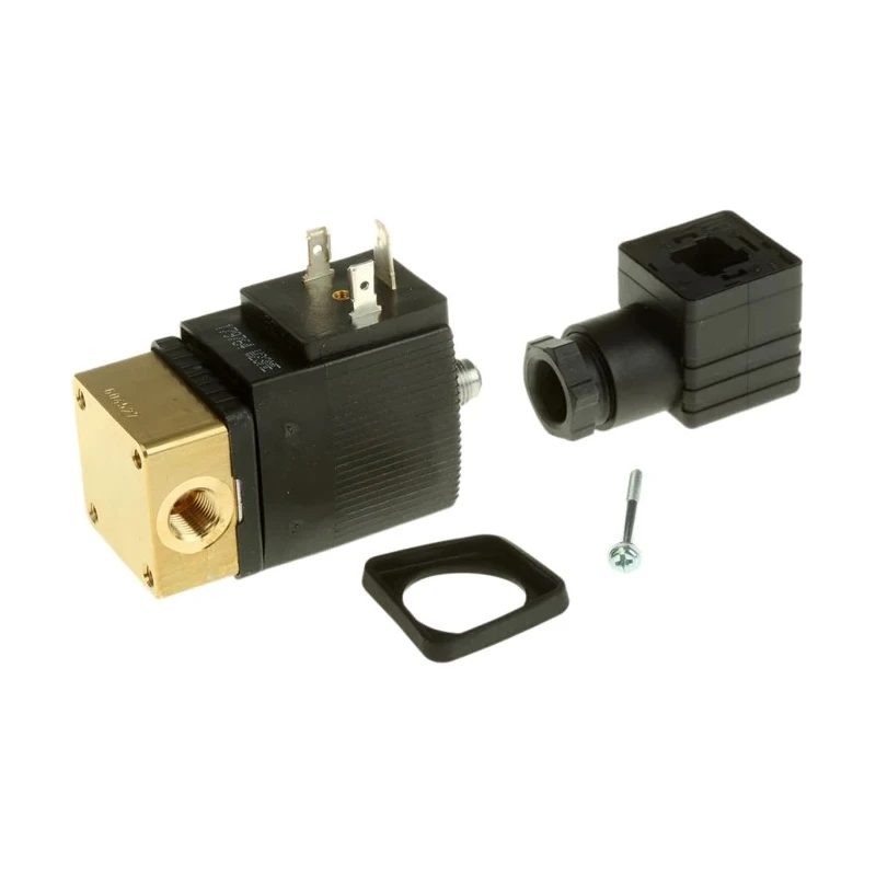 Burkert Solenoid Valve 3 Port Normally Closed Brass Body 110V AC 2mm Orifice 6014 Series 125335