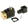 Burkert Solenoid Valve 3 Port Normally Closed Brass Body 110V AC 2mm Orifice 6014 Series 125335