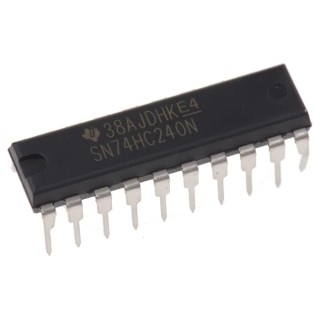 Texas Instruments 8-Channel Buffer & Line Driver, 3 State, Inverting, 20-Pin PDIP SN74HC240N