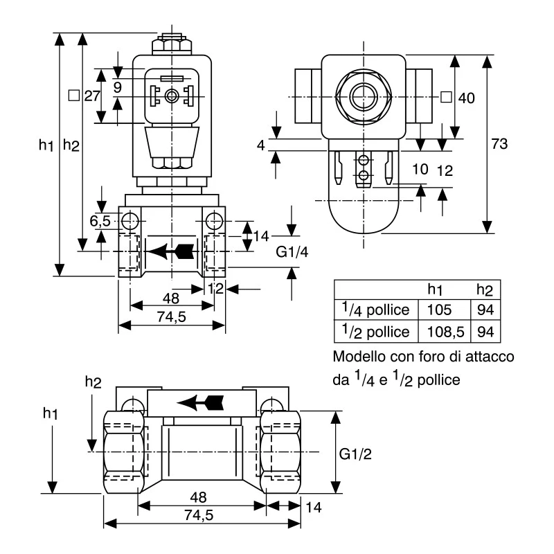 Burkert Solenoid Valve 2 Port NC Brass Body 24V DC 1/4 in G Threaded 4mm Orifice 058796