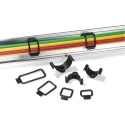 HellermannTyton Black Nylon Cradle Cable Clip Screw Fixing 35mm Length 15.5mm Width 18mm Depth 201-10020 C2-PA6HIR-BK