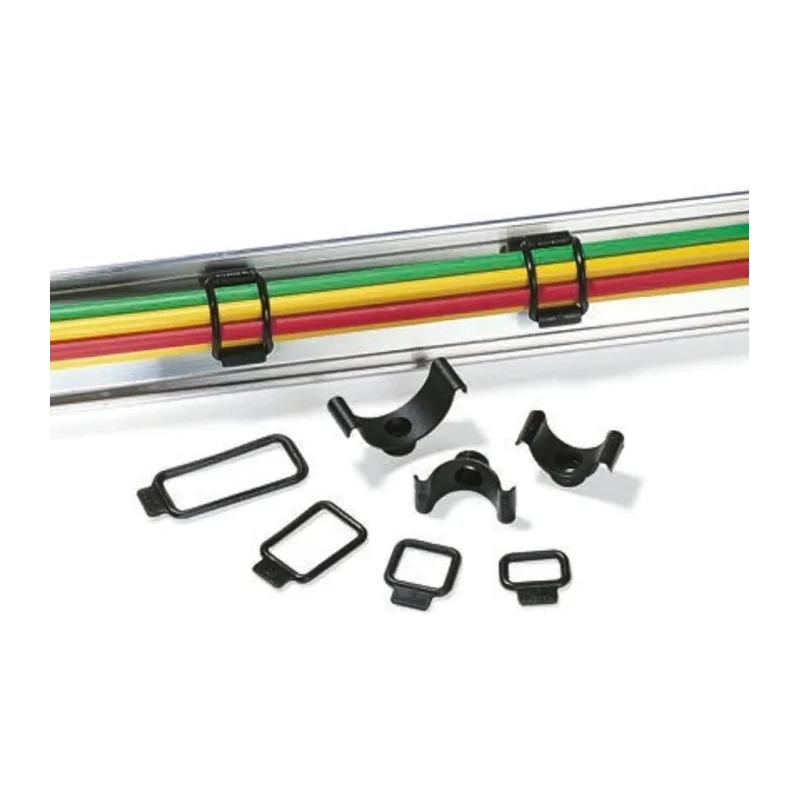 HellermannTyton Black Nylon Cradle Cable Clip Screw Fixing 35mm Length 15.5mm Width 18mm Depth 201-10020 C2-PA6HIR-BK