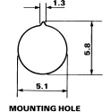 NEUTRAL 15A Binding Post with Brass Contacts Nickel Plated 2mm Hole Diameter 18mm Height 23.0290-21